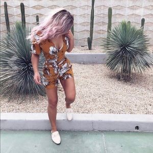 Boho Floral Print Crop Cami Top with Shorts Set